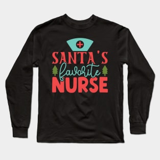 Santa's Favorite Nurse Long Sleeve T-Shirt